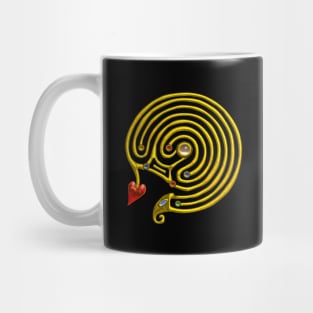 GOLD HYPER LABYRINTH IN BLACK Mug